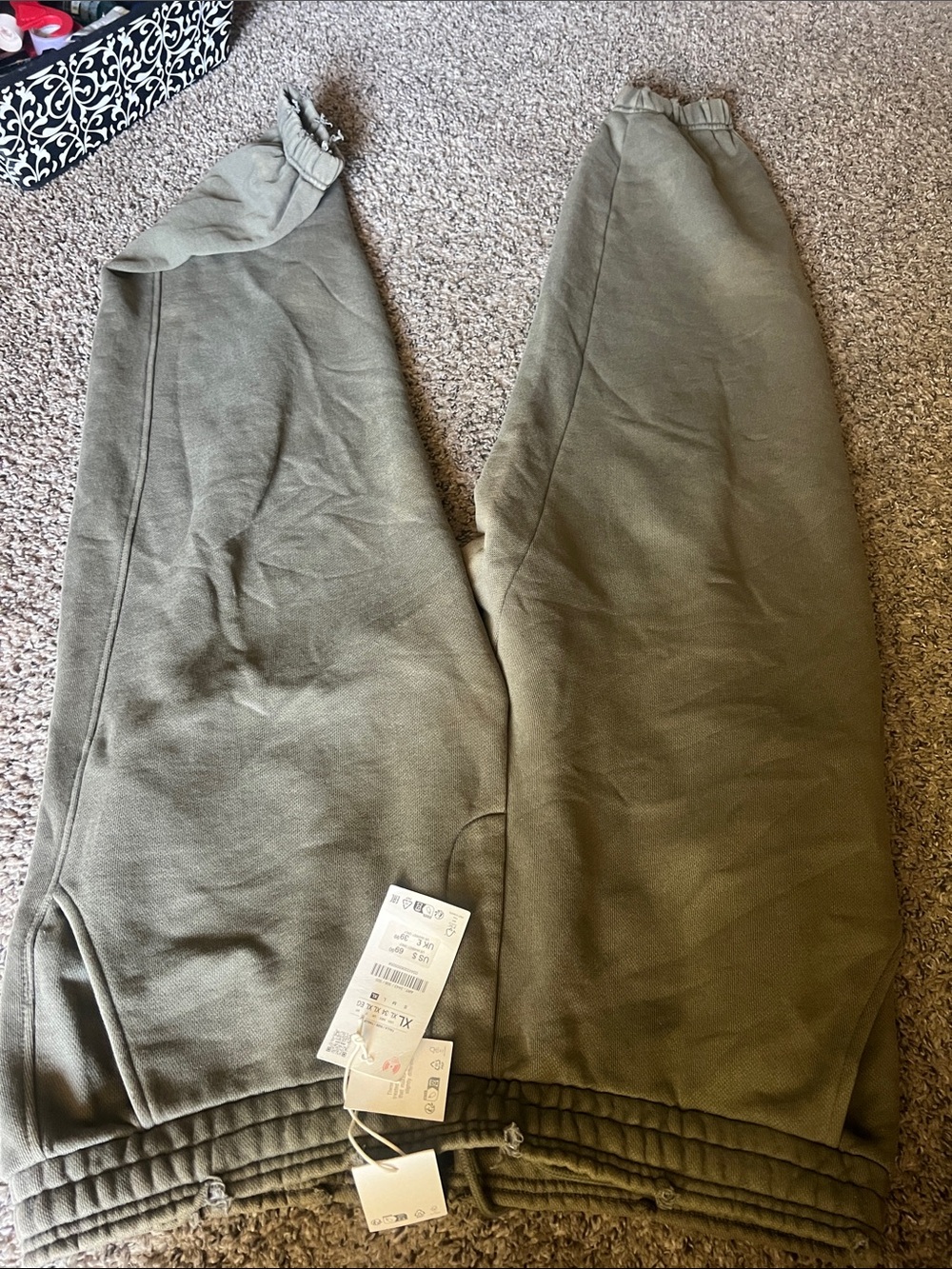 Zara Olive Green Track Pants